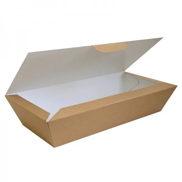 Cutie meniu Fish and Chips din carton natur  30x9.5x6 cm, 100/set